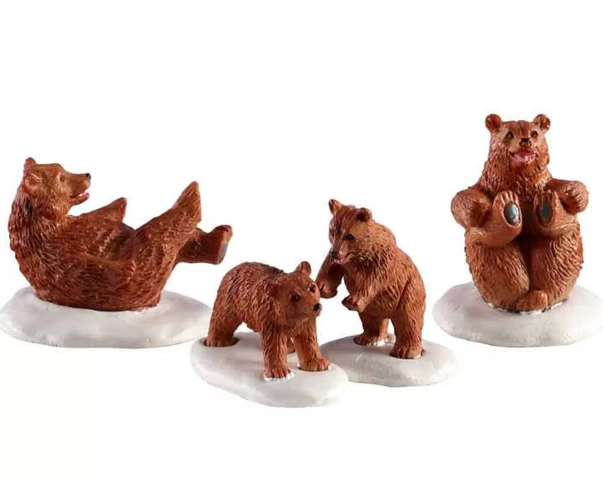 General Products Figurines-Lemax 02943 Bear Family Snow Day, Set Of 4