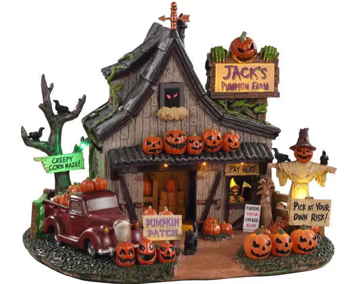 Spooky Town Table Pieces-Lemax 04716 Jack's Pumpkin Farm