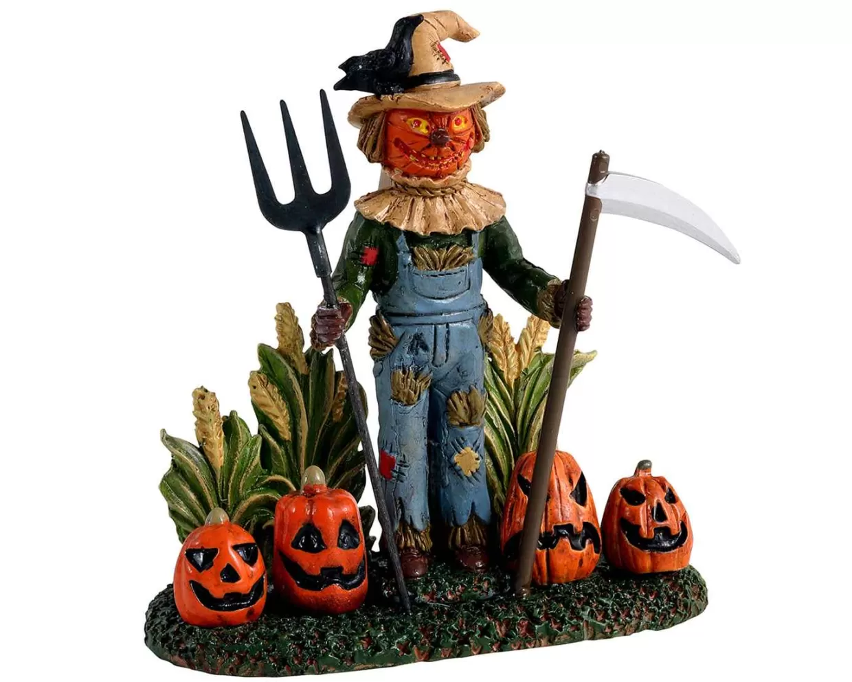 Spooky Town Table Pieces-Lemax 12005 Scary Scarecrow