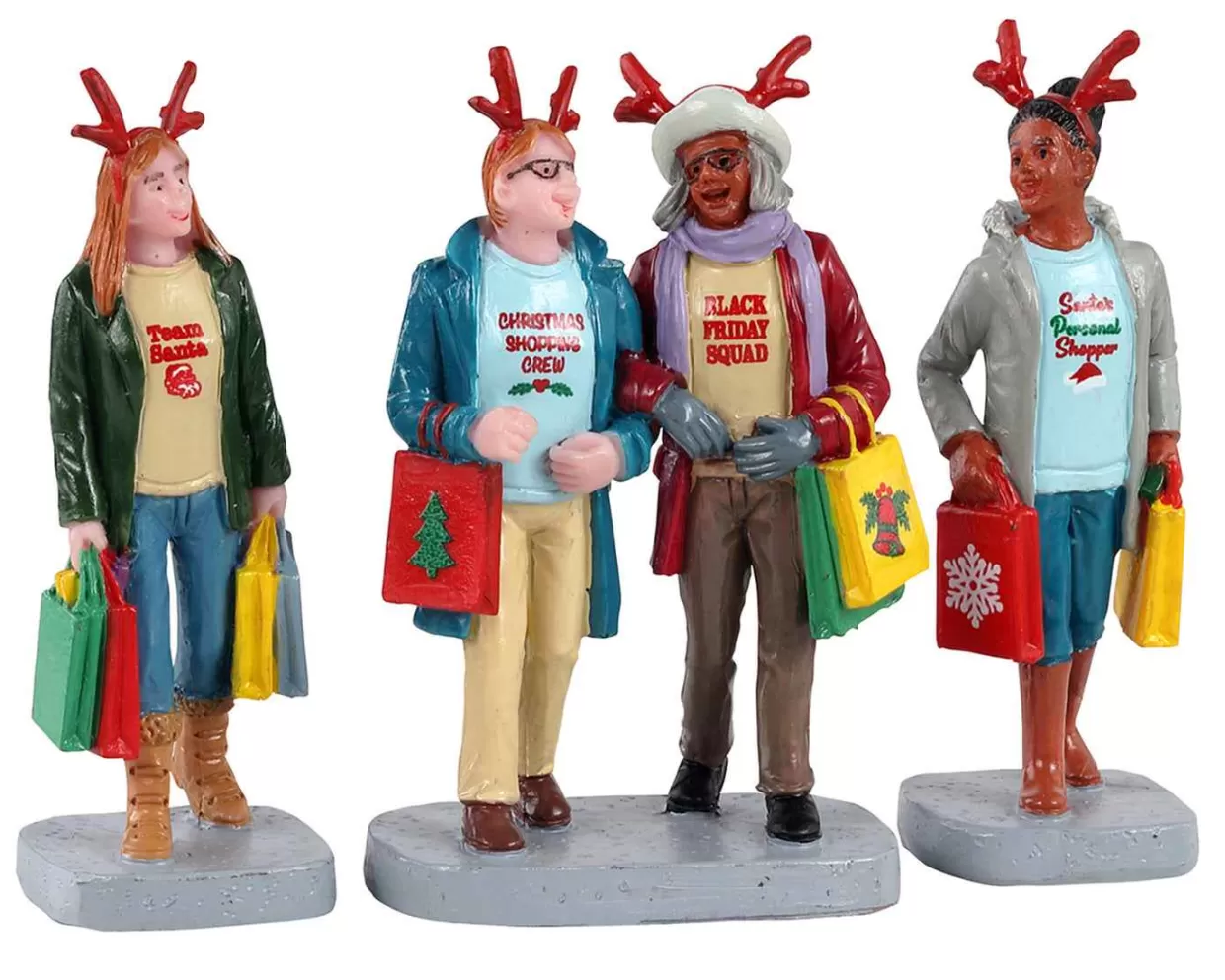 Caddington Figurines-Lemax 12026 Girl's Christmas Shopping Trip, Set Of 3