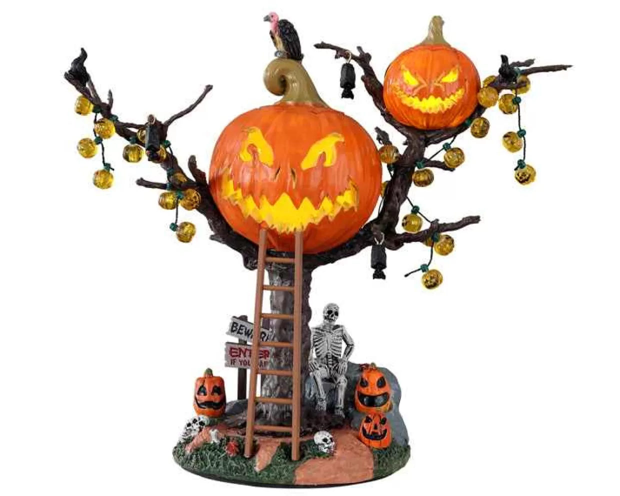 Spooky Town Table Pieces-Lemax 14856 Pumpkin Tree House