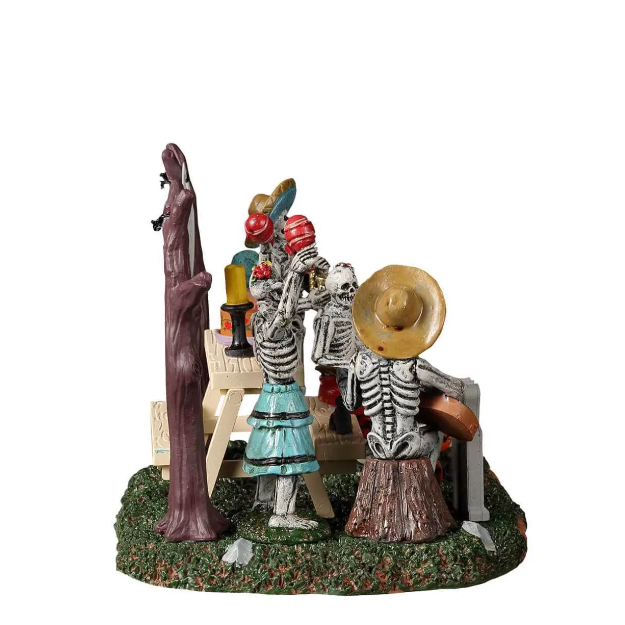 Spooky Town Table Pieces-Lemax 23583 Day Of The Dead Party