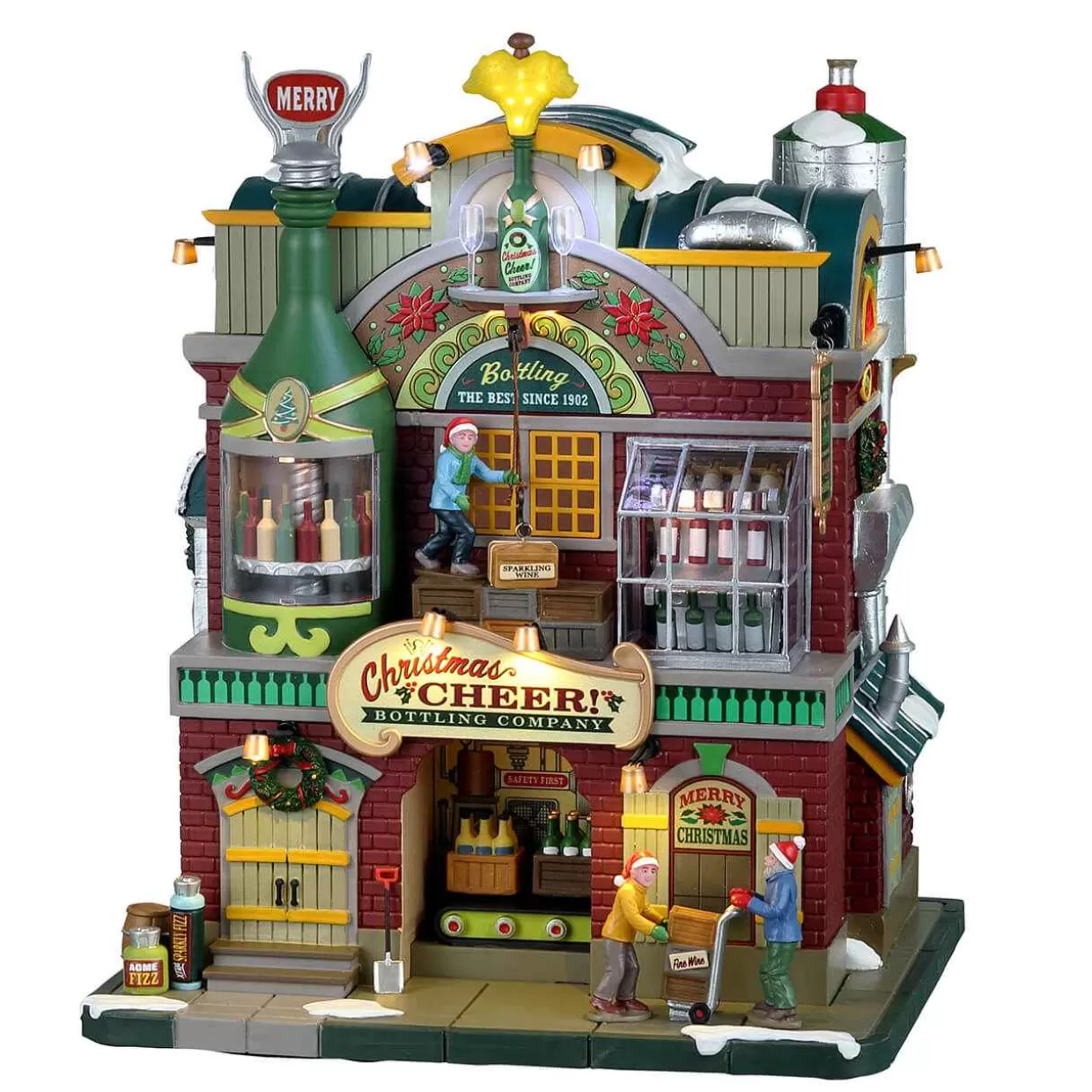 Caddington Table Pieces-Lemax 25858 Christmas Cheer Bottling Company