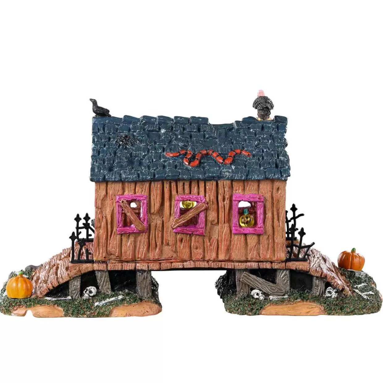 Spooky Town Table Pieces-Lemax 33631 Creepy Covered Bridge