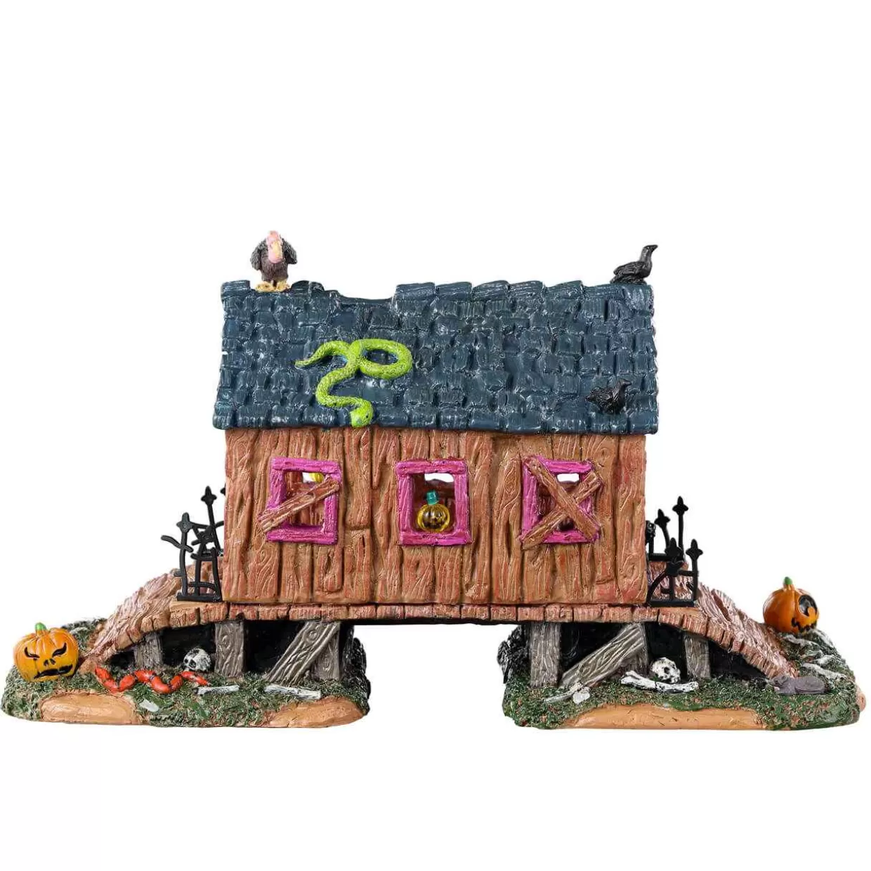 Spooky Town Table Pieces-Lemax 33631 Creepy Covered Bridge