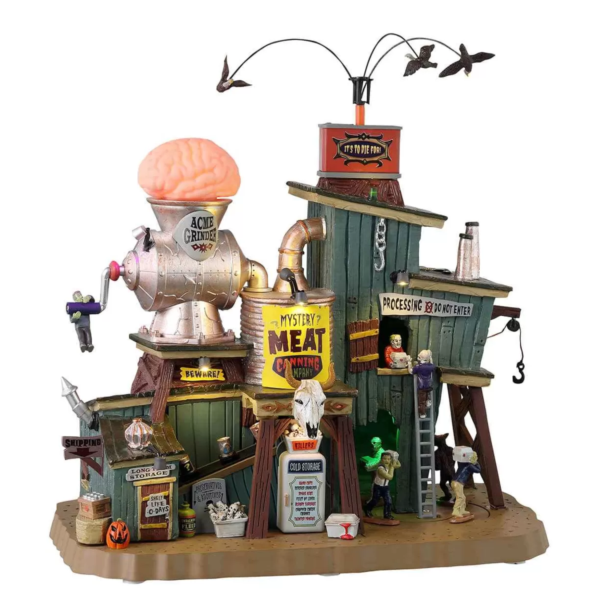 Spooky Town Table Pieces-Lemax 35008 Mystery Meat Canning Co.