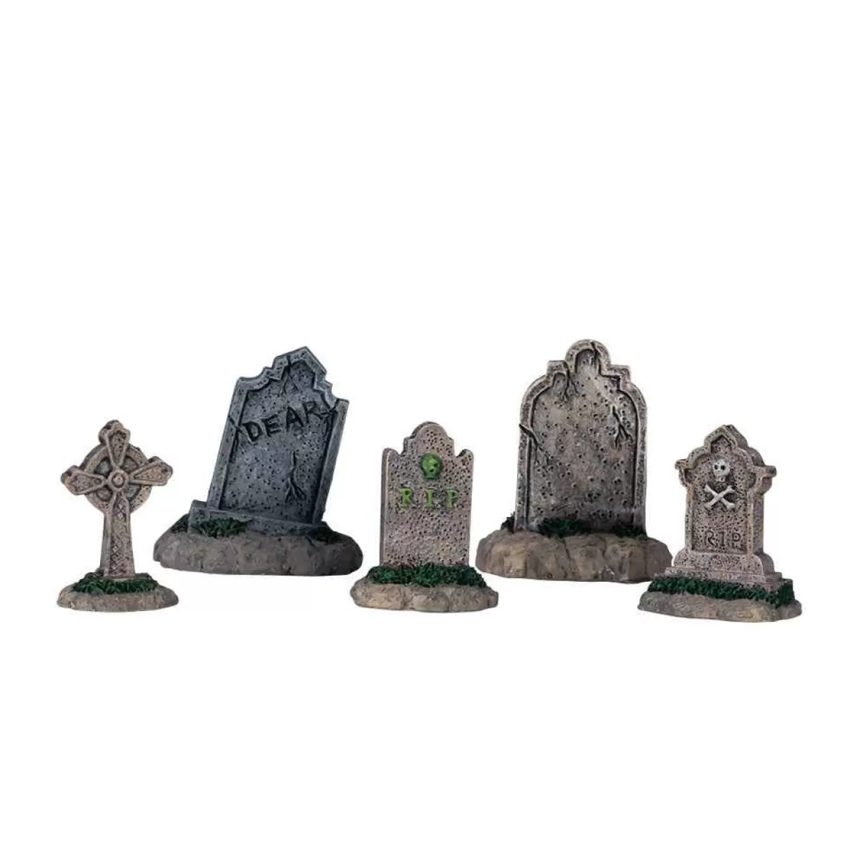Spooky Town Accessories-Lemax 44145 Tombstones, Set Of 5