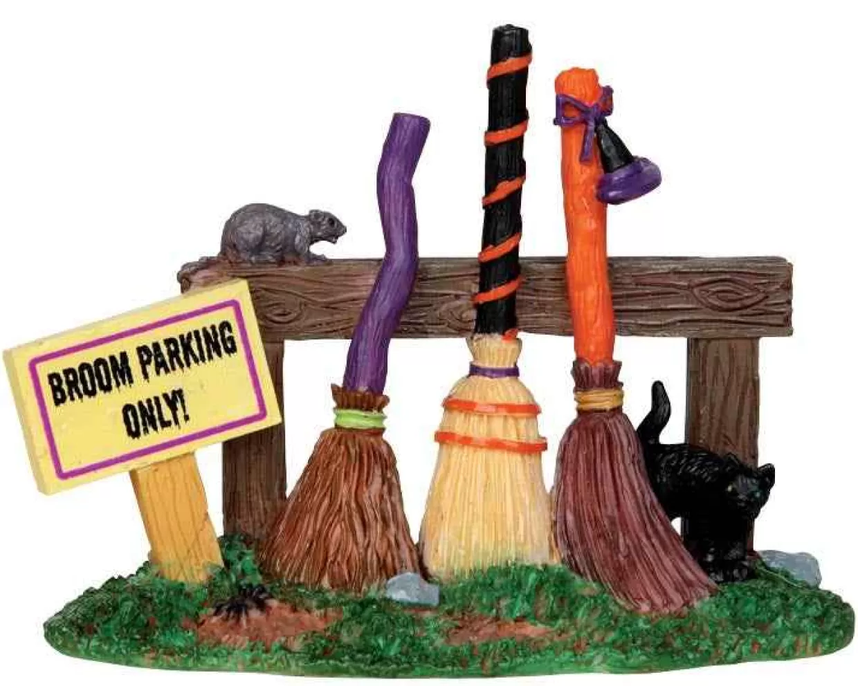 Spooky Town Accessories-Lemax 44737 Broom Parking Rack