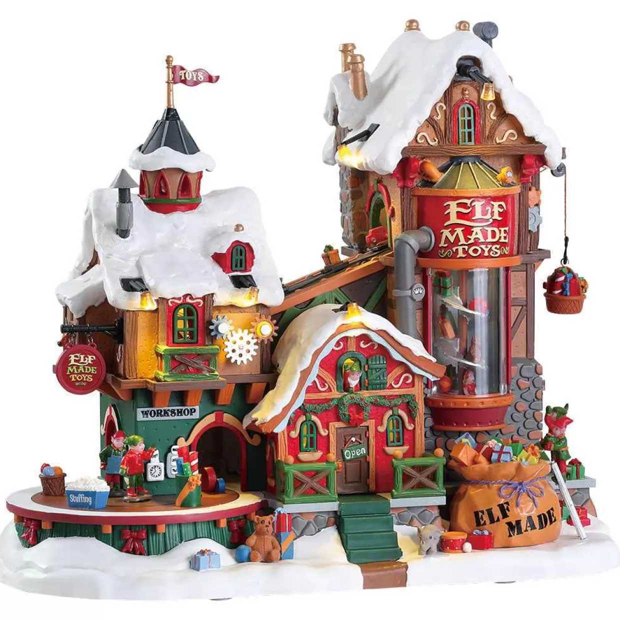 Santas Wonderland Table Pieces-Lemax 75190 Elf Made Toy Factory