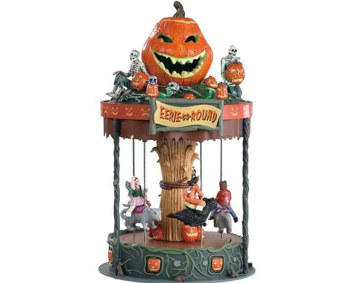 Spooky Town Table Pieces-Lemax 84331 Eerie-Go-Round