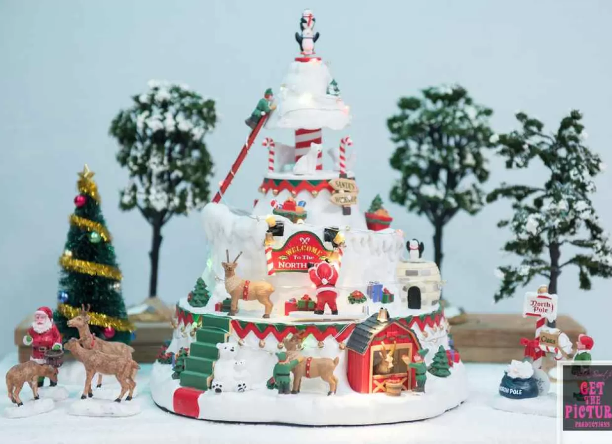 Santas Wonderland Table Pieces-Lemax 84348 North Pole Tower