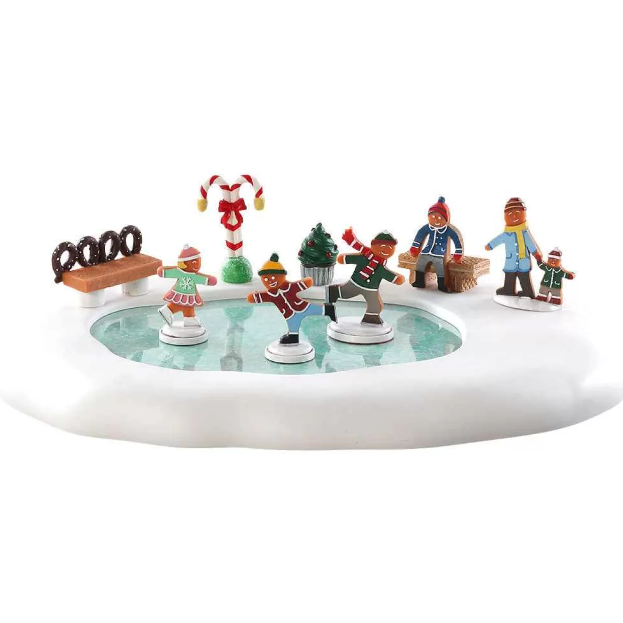Sugar n Spice Table Pieces-Lemax 84352 Gingerbread Skating Pond