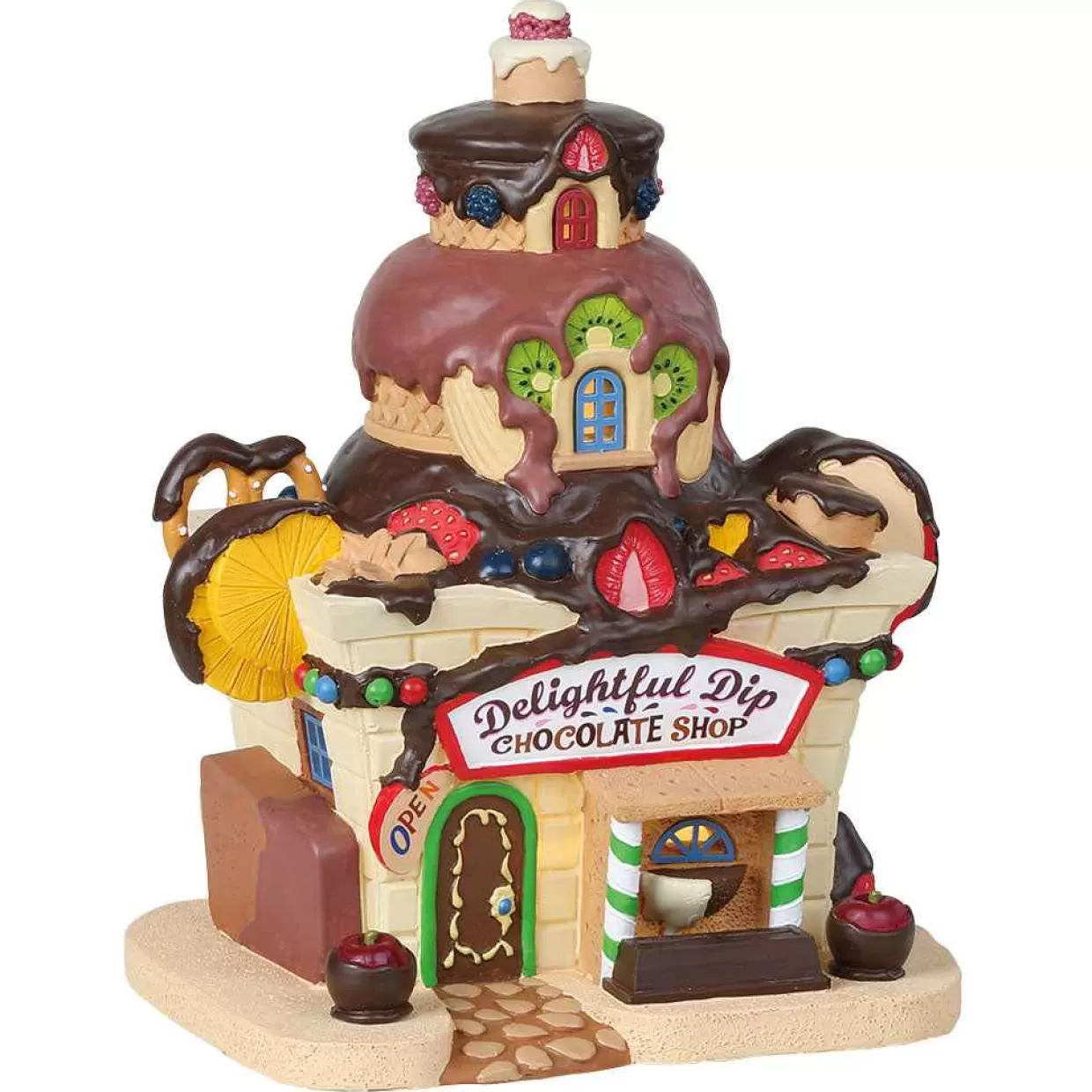 Sugar n Spice Table Pieces-Lemax 85382 Delightful Dip Chocolate Shop