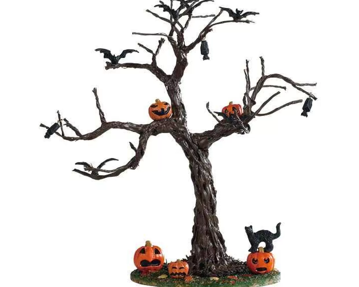 Spooky Town Table Pieces-Lemax 93418 Batty For Pumpkins Tree