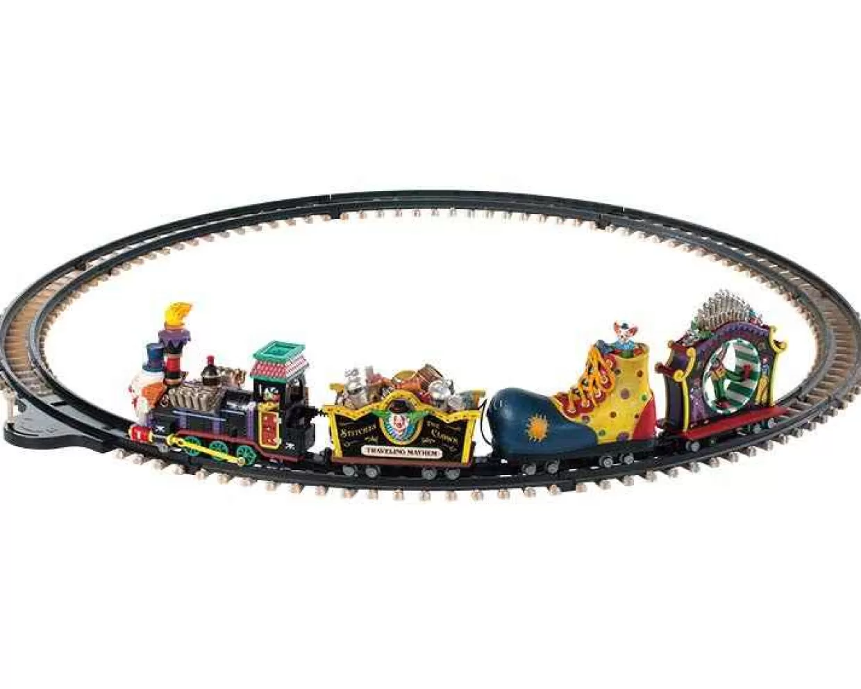Spooky Town Table Pieces-Lemax 94486 Crazy Clown Express