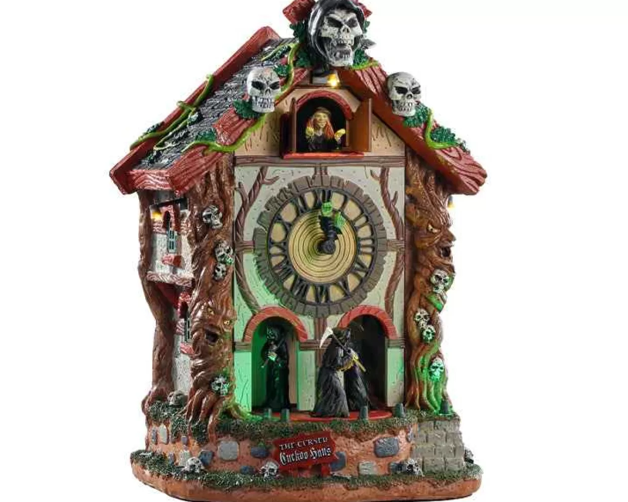 Spooky Town Table Pieces-Lemax 95454 The Cursed Cuckoo Haus